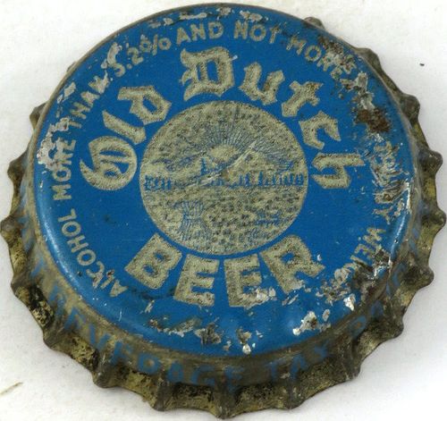 1952 Old Dutch Beer ~OH 1½¢ tax Cork Backed crown Findlay, Ohio