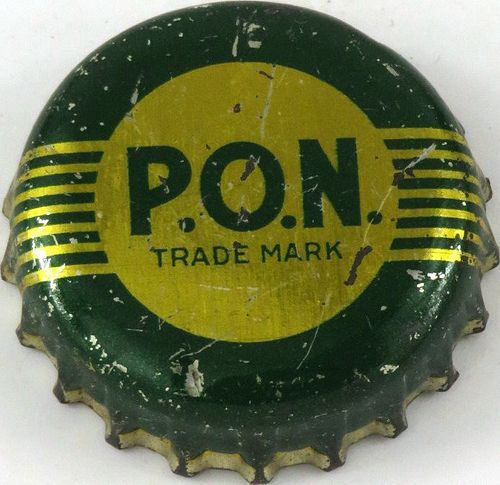 1935 P.O.N. Ale Cork Backed crown Newark, New Jersey