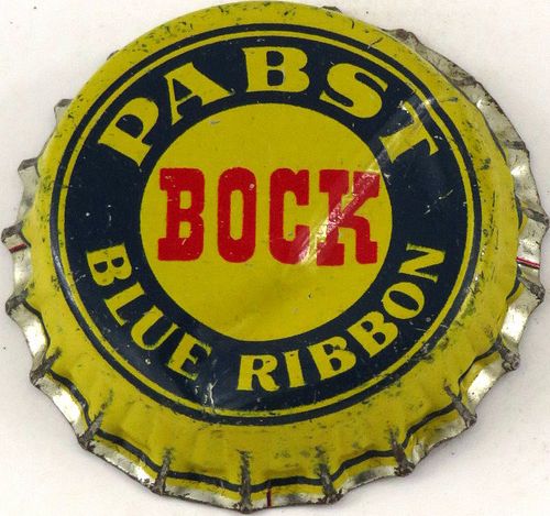 1952 Pabst Blue Ribbon Bock Beer Cork Backed crown Milwaukee, Wisconsin