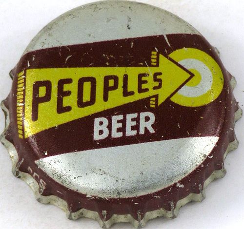 1951 People's Beer Cork Backed crown Oshkosh, Wisconsin
