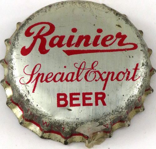 1942 Rainier Special Export Beer Cork Backed crown San Francisco, California