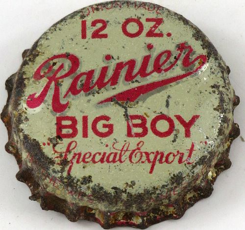1935 Rainier Special Export Beer Cork Backed crown San Francisco, California