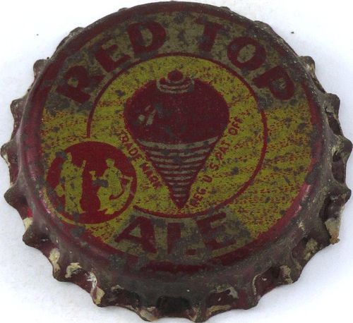 1940 Red Top Ale ~NC Tax (red) Cork Backed crown Cincinnati, Ohio