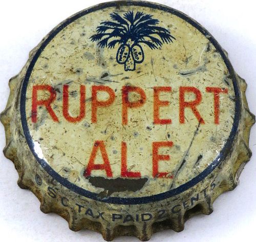 1938 Ruppert Ale ~SC Tax Cork Backed crown New York, New York