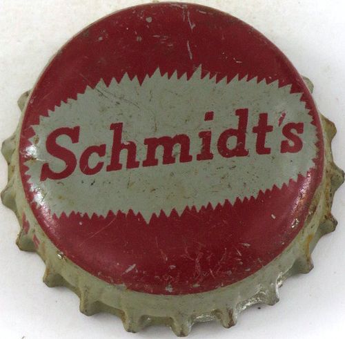 1945 Schmidt's Beer (Grey) Cork Backed crown Detroit, Michigan