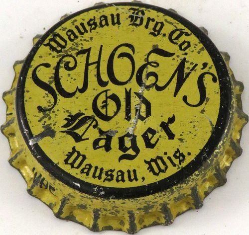 1936 Schoen's Old Lager Beer Cork Backed crown Wausau, Wisconsin