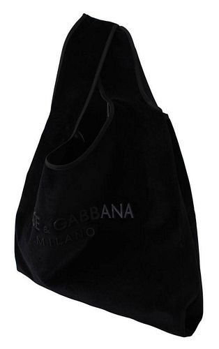 Black Velvet Logo Shopping MARKET Handbag Tote Bag