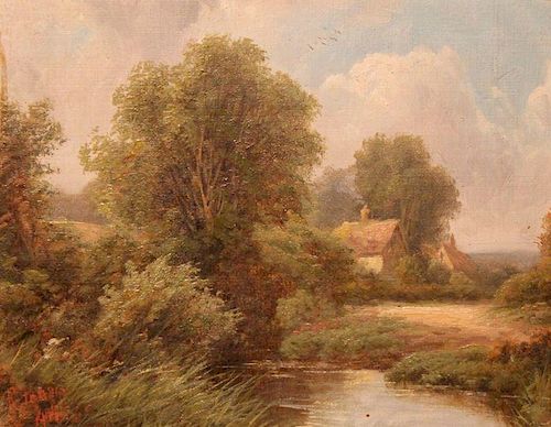 Robert Robin Fenson (English 1889-1914) Landscape with Cottage