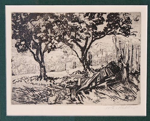 Henry G. Keller (American 1869-1949) Trees