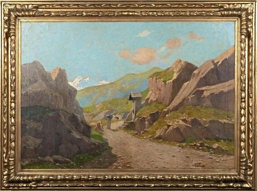 Alpine Landscape Oil Painting