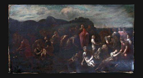 Jesus Feeding The 5000 Oil Painting