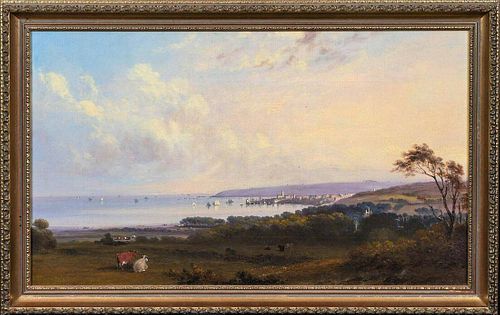 View Of Penzance Port Landscape Oil Painting