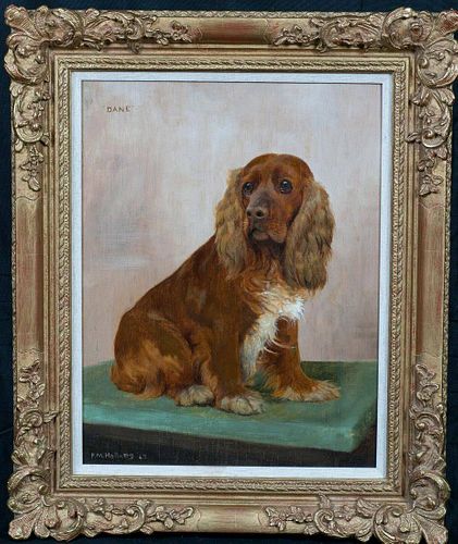 Spaniel Dog Portrait "Dane" Oil Painting