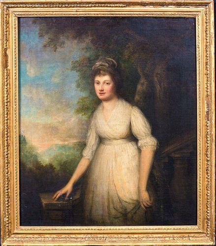Portrait Actress Lady Mrs Sarah Siddons (1755-1831) Oil
