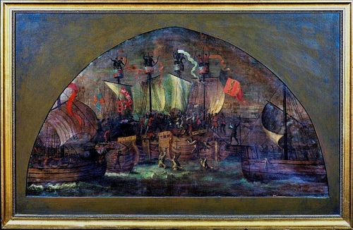 he Battle Of Sluys 1340 Hundred Years War Oil Painting