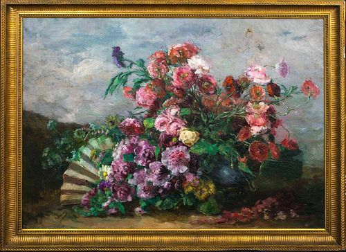 Still Life Of Summer Flowers Oil Painting