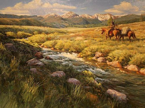Joseph Velazquez (American b. 1942) At the Headwaters July 2000
