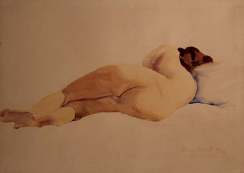 Clarence H. Carter (1904-2000) Sleeping Nude 1929