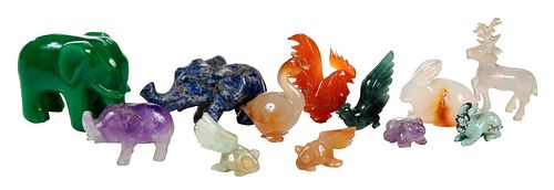 70 Carved Hardstone Animal Figures and Others