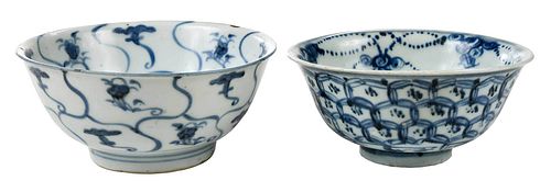 Two Chinese Blue and White Bowls