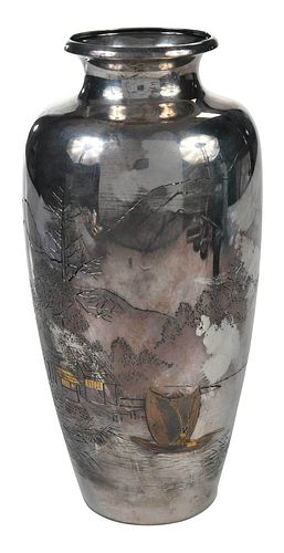 Japanese Silver Vase