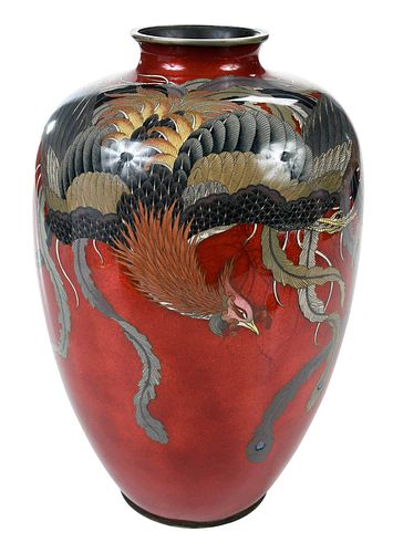 Hayakawa Komejiro Cloisonn‚ Vase