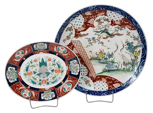 Two Japanese Imari Porcelain Platters 