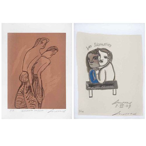 JOSÉ LUIS CUEVAS, Different titles, Signed in pencil, Signed on mesh, Serigraphs P/A and 6/100, 11 x 8.2" (28 x 21 cm) and 9 x 7.2" (23 x 18.5 cm), Pi