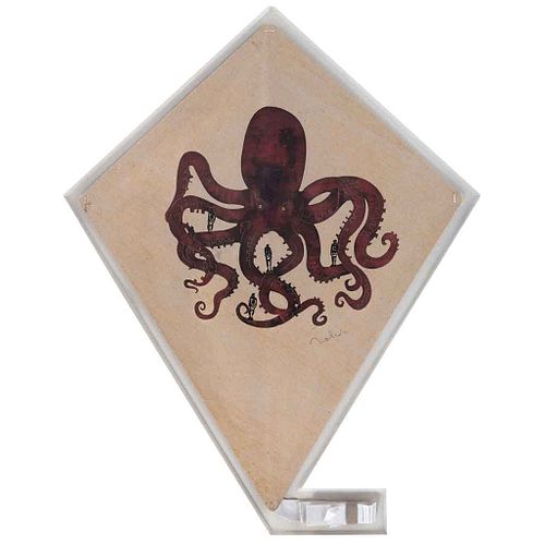 FRANCISCO TOLEDO, Pulpo, Signed, Stencil and die on handmade paper w/o print number, 29.5 x 21.6" (75 x 55 cm.), Label | FRANCISCO TOLEDO, Pulpo, Firm