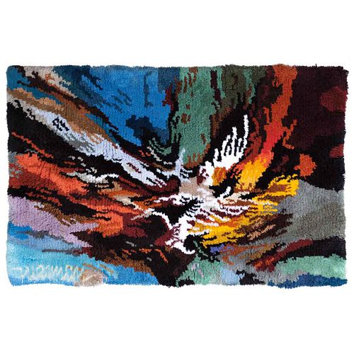 LEONARDO NIERMAN, Untitled, Emrboidered signature, Tapestry w/o print number, 44 x 69.2" (112 x 176 cm) | LEONARDO NIERMAN, Sin título, Firma bordada,