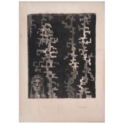 ROBERTO MONTENEGRO, Untitled, Signed, Lithography w/o print number, 9.8 x 7.8" (25 x 20 cm) image/ 14.5 x 10.6" (37 x 27 cm paper | ROBERTO MONTENEGRO