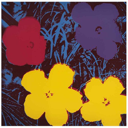 ANDY WARHOL , II.71: Flowers, Stamped on the back "Fill in your signature", Serigraph w/o print number, 35.9 x 35.9" (91.4 x 91.4 cm) | ANDY WARHOL , 
