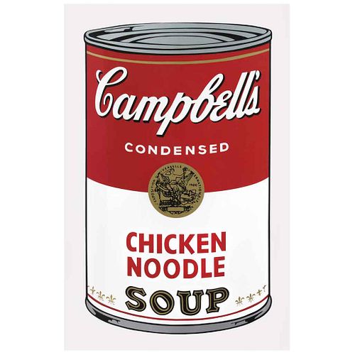ANDY WARHOL, II.45: Campbell's Chicken Noodle Soup, Stamped on back "Fill in your own signature" Serigraph w/o print number, 31.8 x 18.8" (81 x 48 cm)