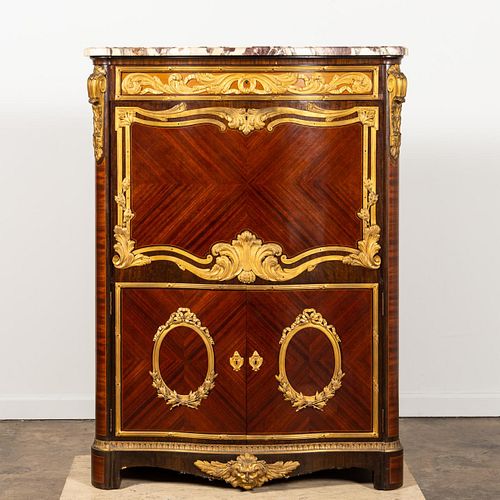 MARBLE TOP SECRETAIRE A ABATTANT, MANNER OF LINKE