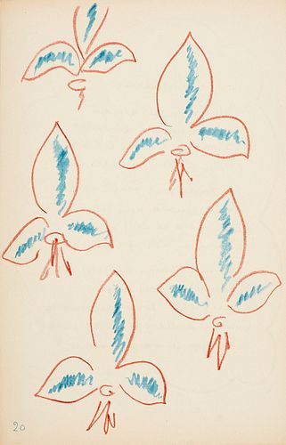 Matisse, Henri Poèmes de Charles d'Orléans. Manuscrits et illustrés par H. Matisse. Mit 100 Farblithographien von H. Matisse. Paris, Tériade, 1950. 10