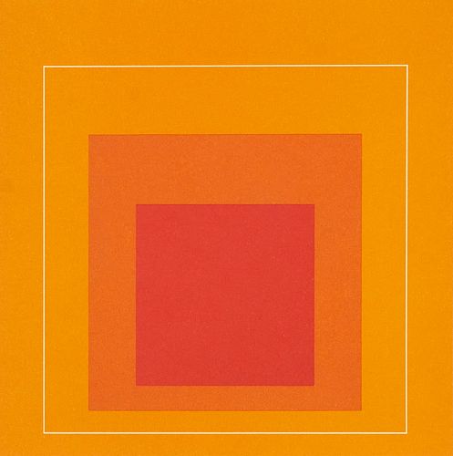 Albers, Josef White Line Squares. 1966. Mit 8 Farblithographien, je auf chamoisfarbenem Papier. Blattmaße je 19 x 19 cm. Je mit typographischer Nummer