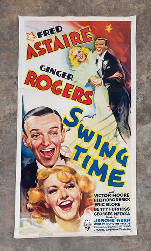 "SWING TIME" LARGE 3 SHEET MOVIE POSTER, 1936