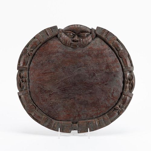AFRICAN YORUBA CARVED WOOD DIVINATION BOARD