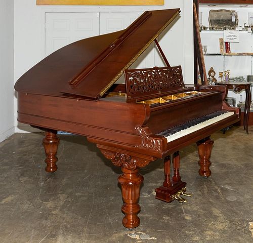 HAZELTON VICTORIAN MAHOGANY PARLOR GRAND PIANO