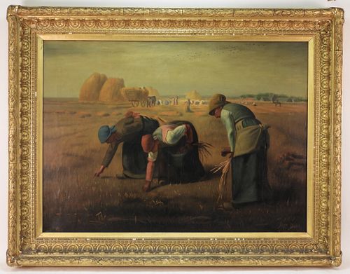 Louis Theodore Dube Hay Gatherers Painting