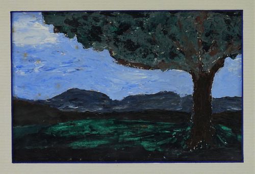 Judith Streeter Modernist Tonalist Tree Painting