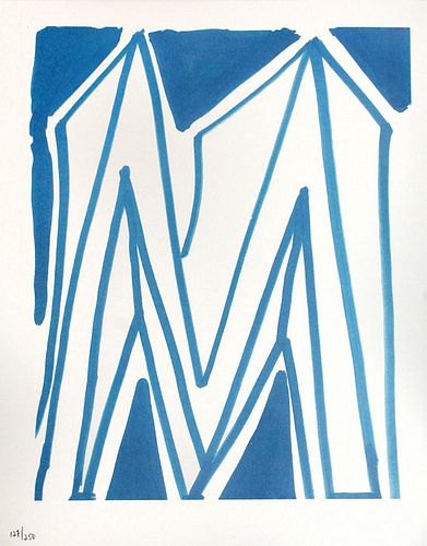 David Hockney - Letter M from "Hockney