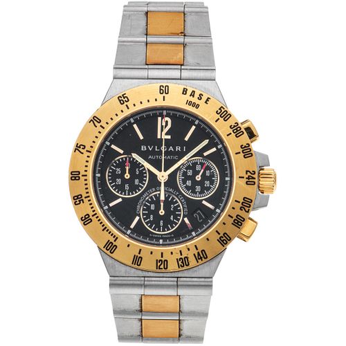 BVLGARI DIAGONO CHRONOGRAPH WATCH IN STEEL AND 18K YELLOW GOLD REF. CH 40 SG TR  Movement: automatic | RELOJ BVLGARI DIAGONO CHRONOGRAPH EN ACERO Y OR