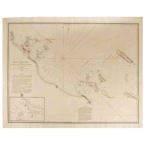 Lizardo, Anton. The Port of Veracruz and Anchorage. London,1825. Plano grabado., 63 x 80 cm.