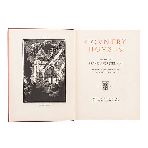 Forster, Frank J. Country Houses. New York: William Hellburn, 1931. 183 láminas.