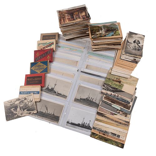 Colección de Fotopostales y Postales. Vistas de Varias Ciudades de Europa, Egipto, algunas de México y Barcos. S. XX. Piezas: 585.