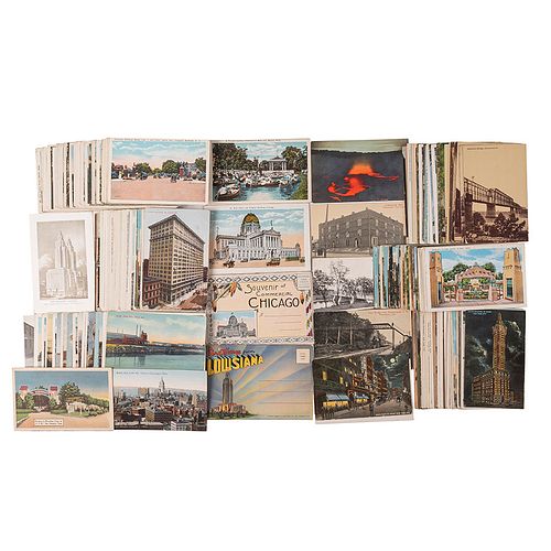 Colección de Postales. Ciudades de Estados Unidos, principios de Siglo XX. Vistas de Ciudades, Edificios, Puentes, Ríos,... Piezas: 195