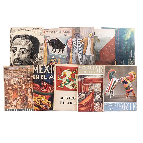 García Terrés, Jaime (Coordinador). México en el Arte. México, 1948 - 1952. Números: 1 - 4, 6 - 12.  Piezas: 10.