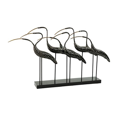 Group of Egrets Sculpture by Joseph Amulari