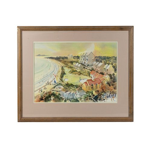 Jack Shields Beach Landscape Watercolor
